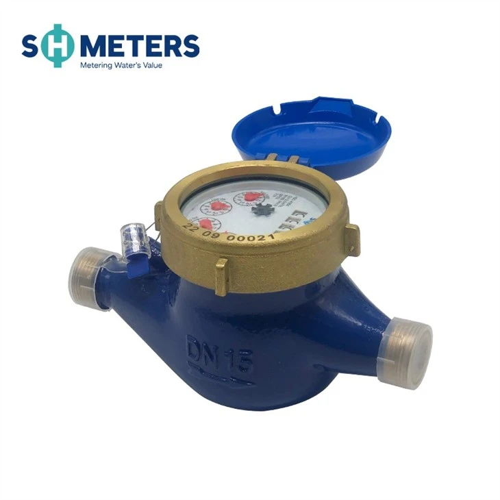 Multi Jet Dry Dial Water Meter CLASS B Brass Water Meter 1/2 R200